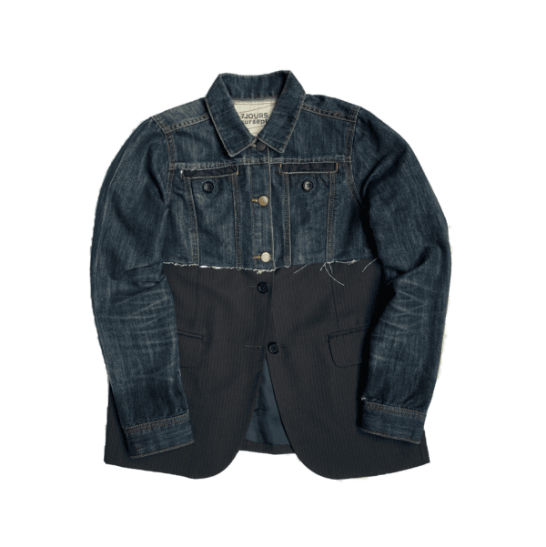 Women's denim and navy Jacket - Made in France