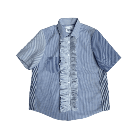 Striped jabot shirt - For women