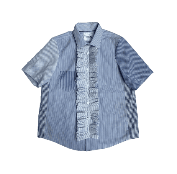 Striped jabot shirt - For women