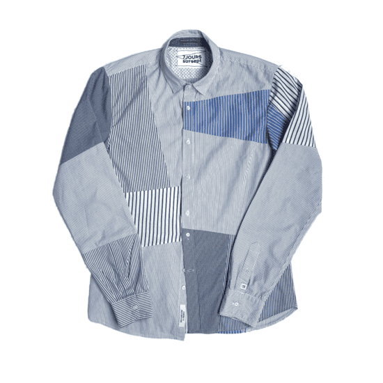 The patch striped shirt