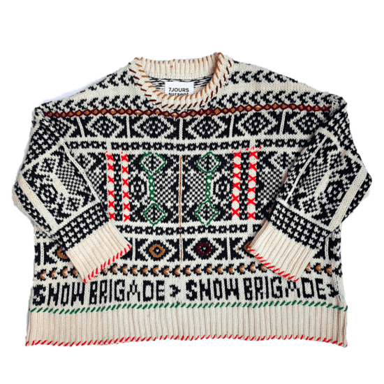 The embroidered jaquard sweater